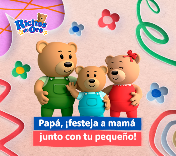 Papá, ¡festeja a mamá junto con tu pequeño!