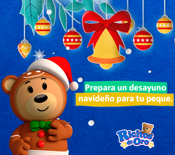 Prepara un desayuno navideño para tu peque.